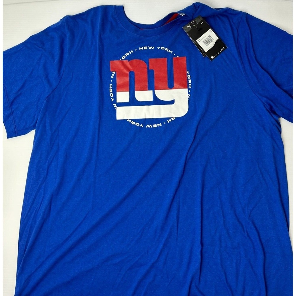 Nike NFL New York Giants Blue Short Sleeve Shirt Graphic Tee Mens Size XXL